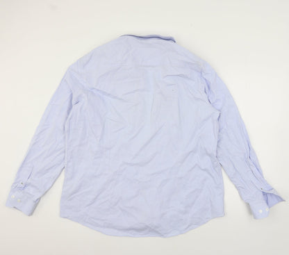 Burton Mens Blue    Button-Up Size 17.5