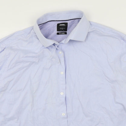 Burton Mens Blue    Button-Up Size 17.5