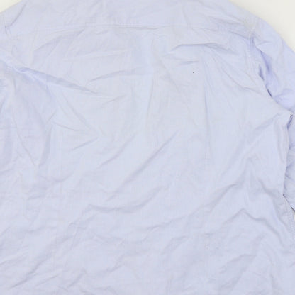 Burton Mens Blue    Button-Up Size 17.5