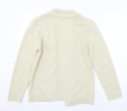 Womens UK Size S Hand to Hand Ivory Cardigan Jumper