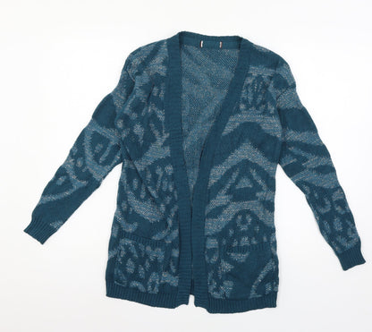 limited collection Womens Blue Striped  Cardigan Jumper Size 10