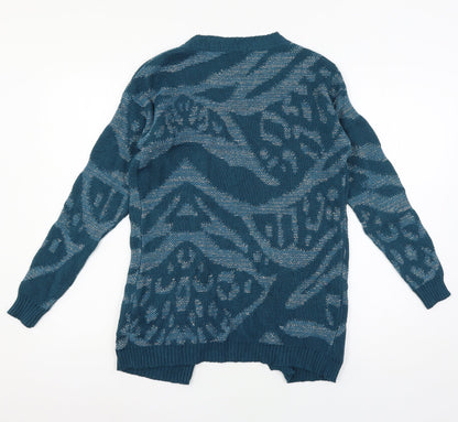 limited collection Womens Blue Striped  Cardigan Jumper Size 10