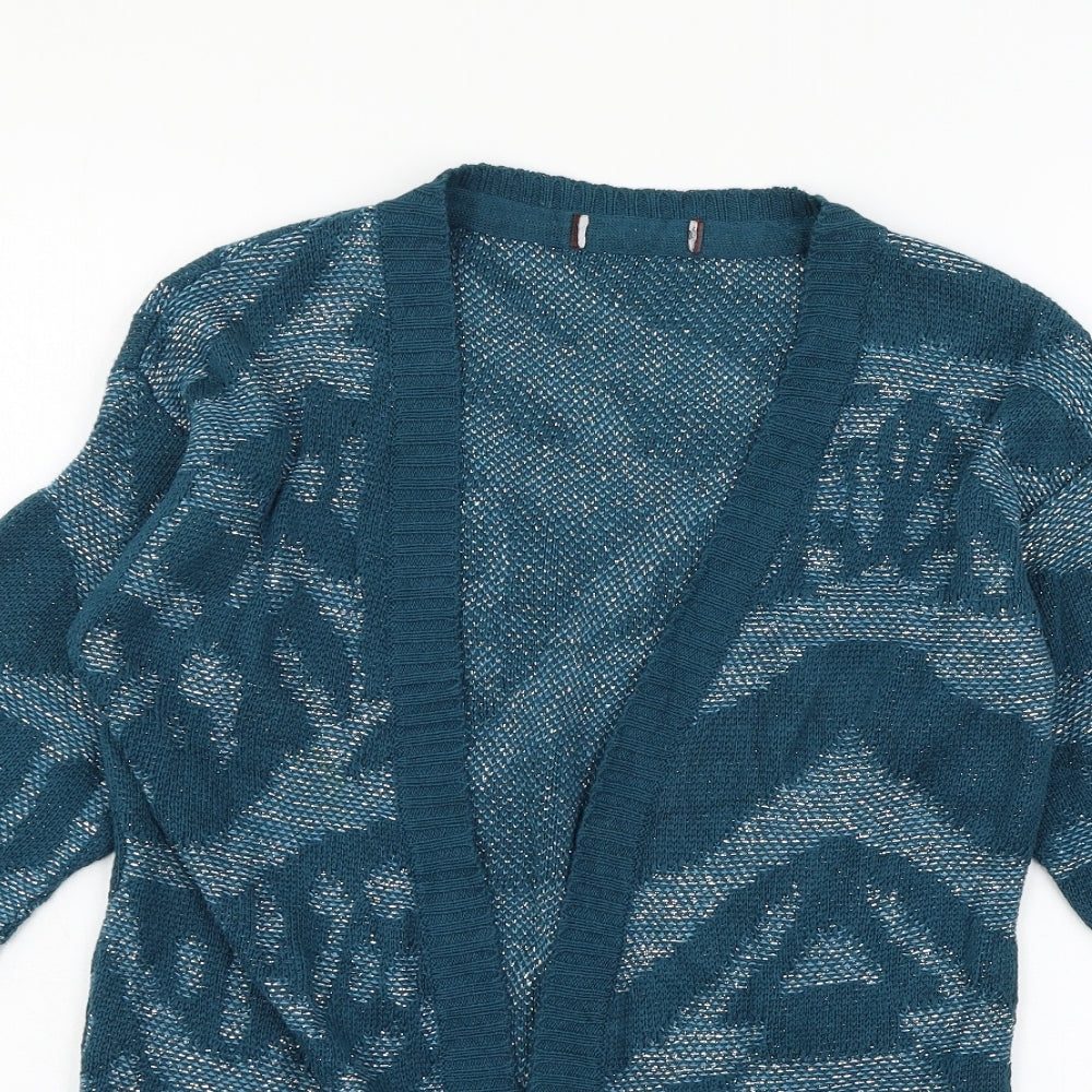 limited collection Womens Blue Striped  Cardigan Jumper Size 10