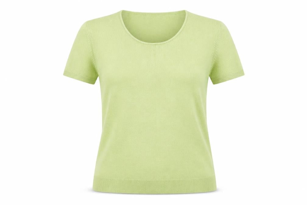 Womens UK Size 14 Daxon Green Basic T-Shirt