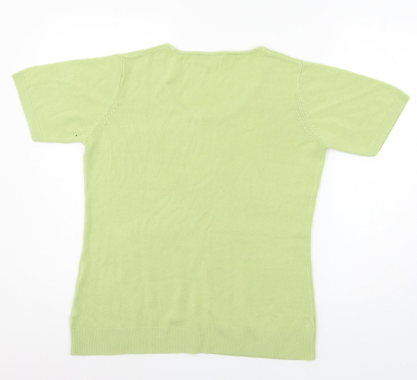 Womens UK Size 14 Daxon Green Basic T-Shirt