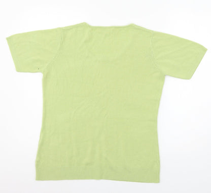Womens UK Size 14 Daxon Green Basic T-Shirt