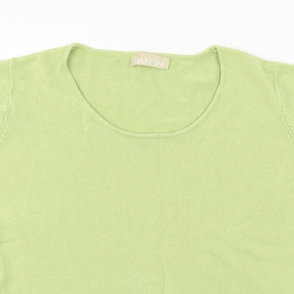 Womens UK Size 14 Daxon Green Basic T-Shirt