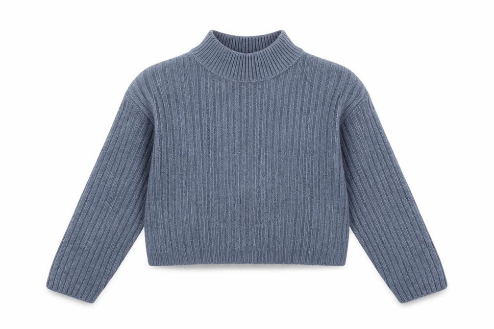 New Look Girls Blue  Knit Pullover Jumper Size 10 Years