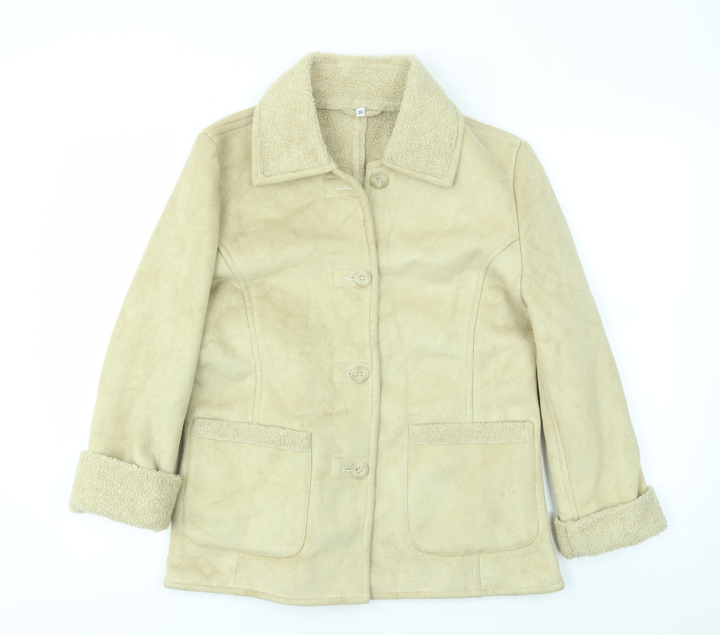 Womens UK Size 14 Preworn Beige Jacket