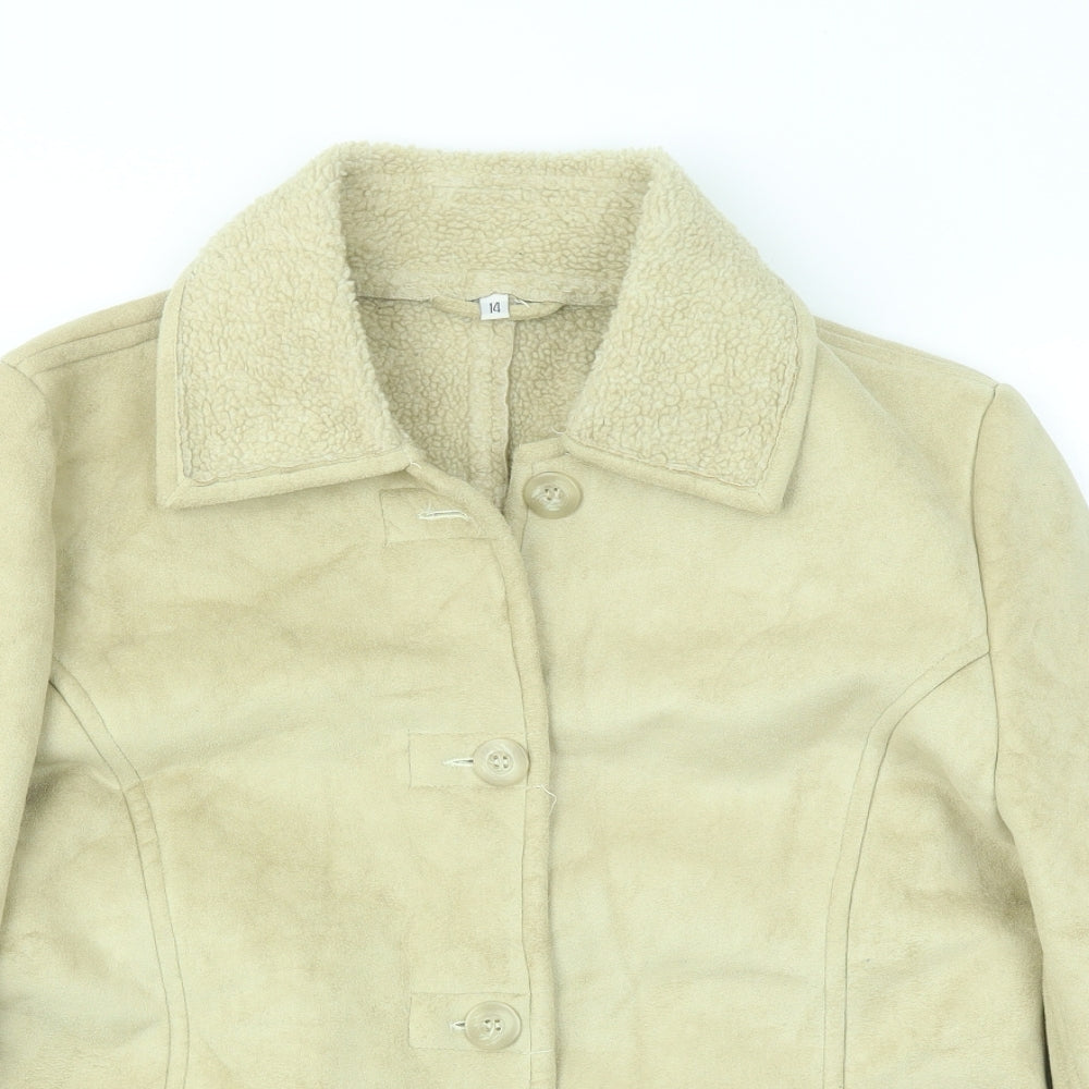 Womens UK Size 14 Preworn Beige Jacket