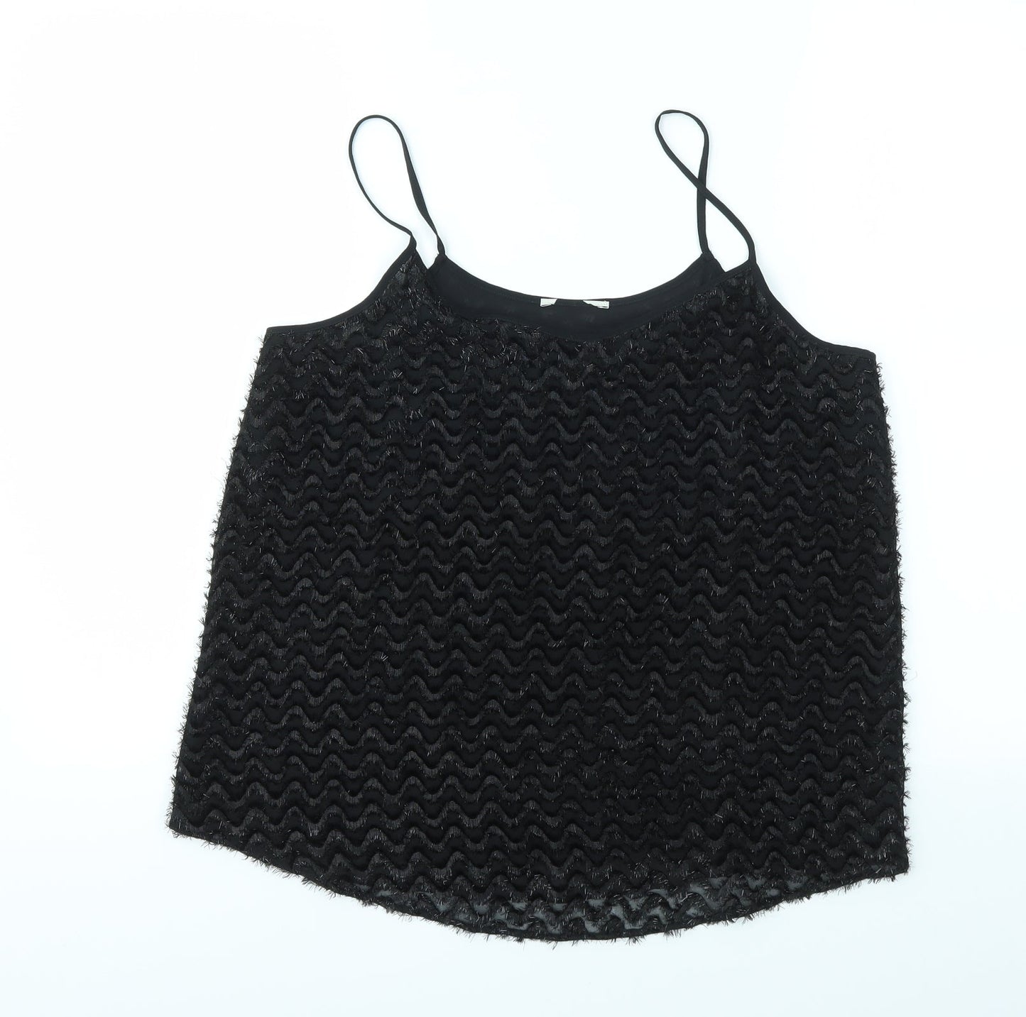 Womens UK Size 10 Matalan Black Basic T-Shirt