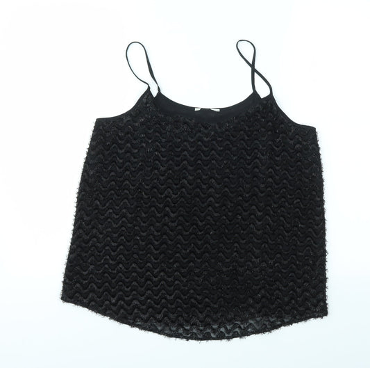 Womens UK Size 10 Matalan Black Basic T-Shirt