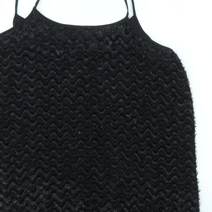 Womens UK Size 10 Matalan Black Basic T-Shirt