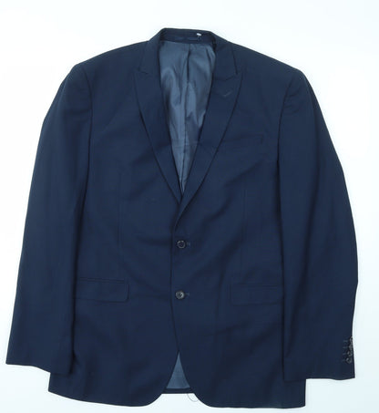 Mens UK Size 42 Cedar Wood State Regular Blue Suit Jacket