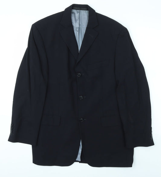 Mens UK Size 38 M&S Regular Blue Suit Jacket