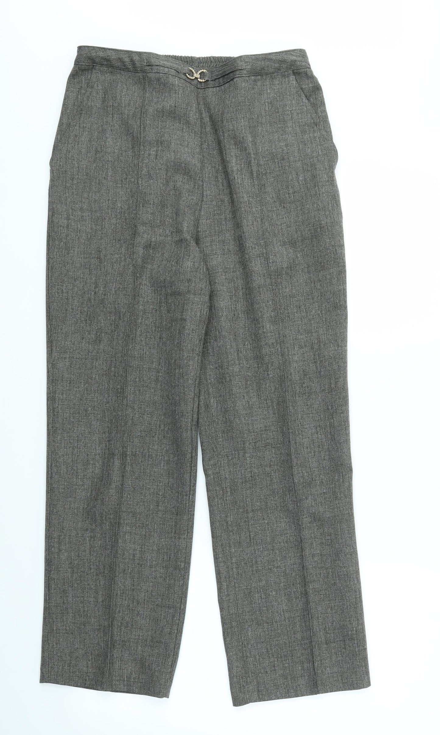 Womens UK Size 12 Damart Regular Fit  Brown Trousers