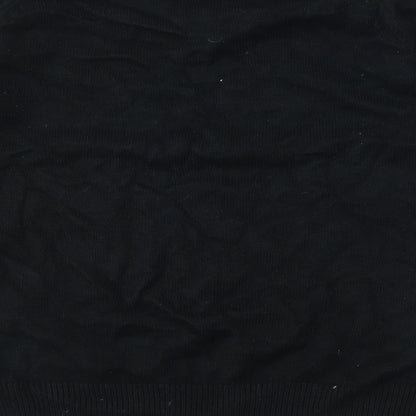 W&B Mens Black   Pullover Sweatshirt Size M