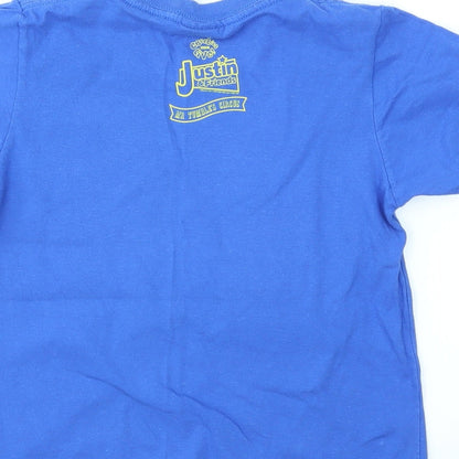 Gildan Boys Blue Geometric  Basic T-Shirt Size S