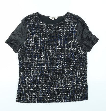 Womens UK Size 10 M&S Black Basic T-Shirt