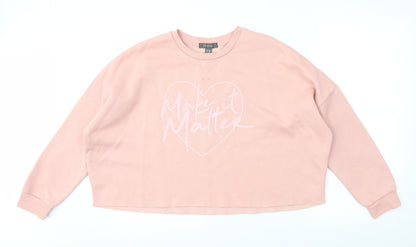Primark Womens Pink   Pullover Jumper Size L