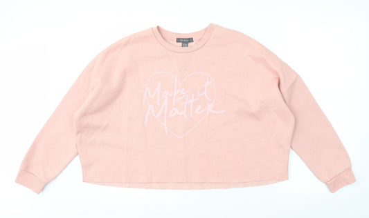 Primark Womens Pink   Pullover Jumper Size L