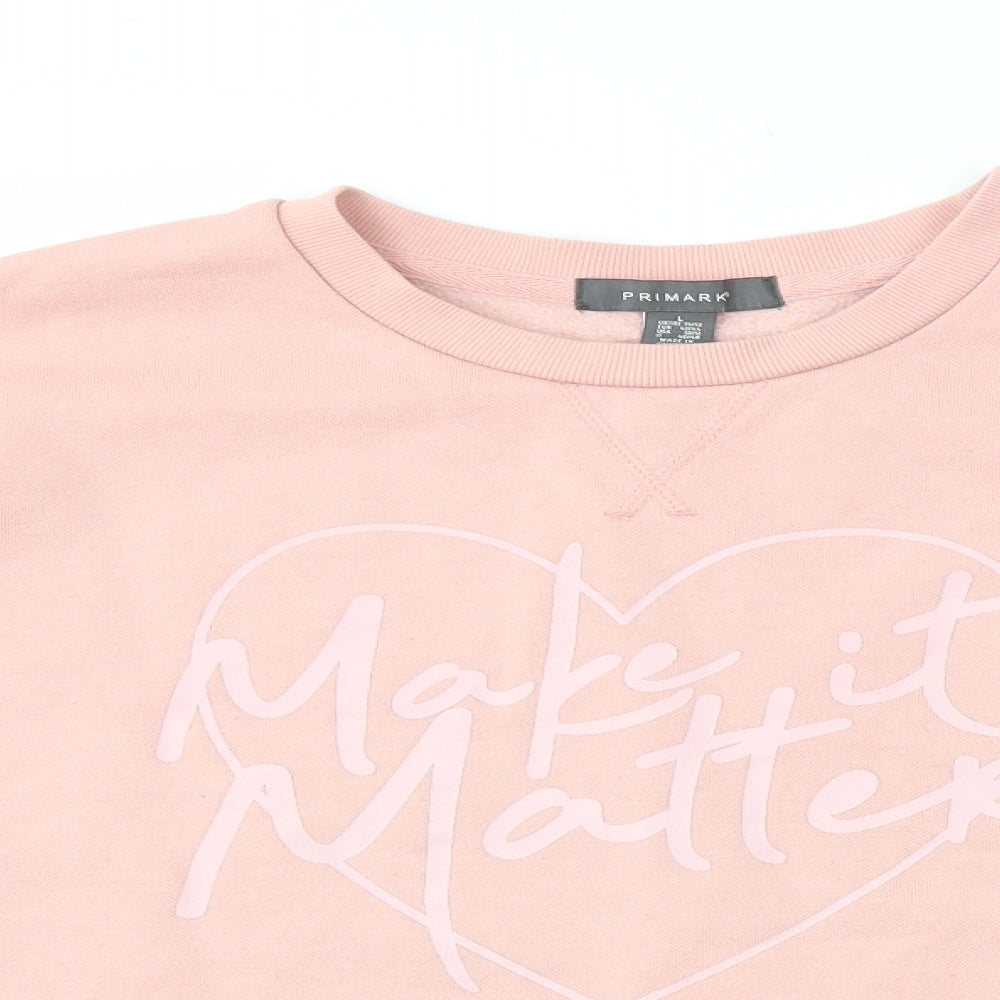 Primark Womens Pink   Pullover Jumper Size L