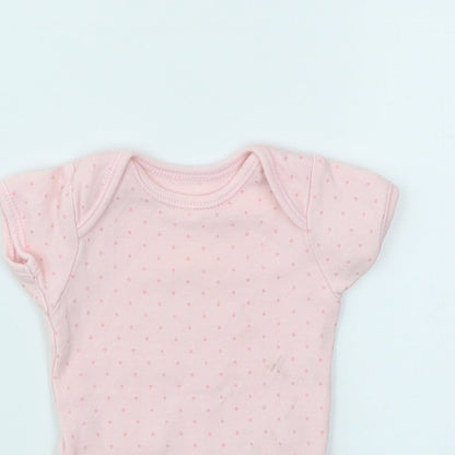 George Girls Pink Spotted  Babygrow One-Piece Size Newborn