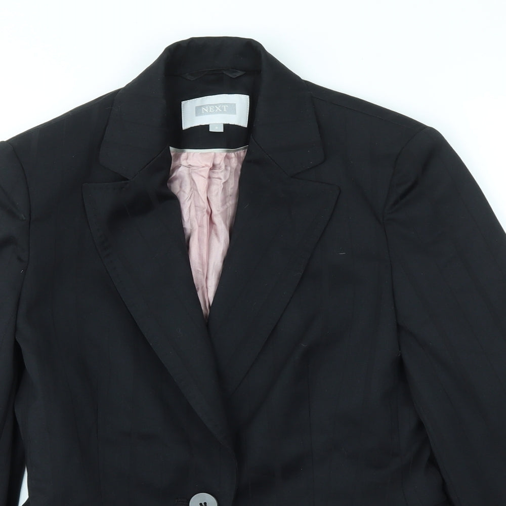 NEXT Womens Black Striped  Jacket Blazer Size 6