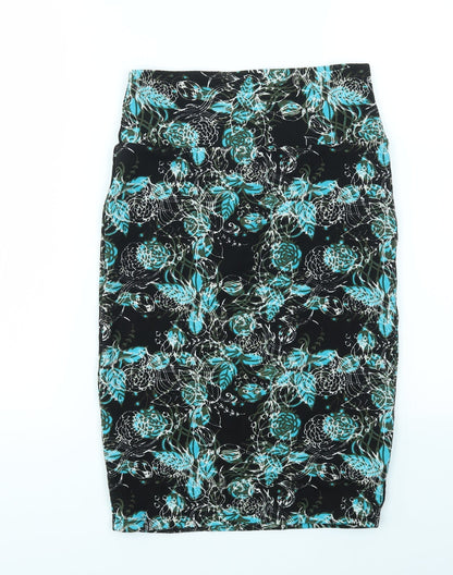 LuLaRoe Womens Multicoloured Floral  A-Line Skirt Size XS  - stretch waistband