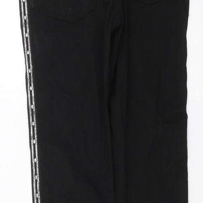 Womens UK Size 32 in Preworn Regular Fit  Black Trousers