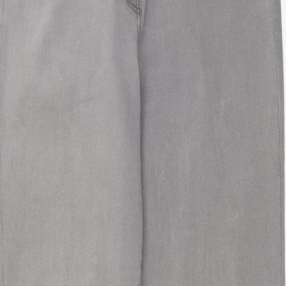 Womens UK Size 12 Preworn Slim Fit Straight Grey Jeans