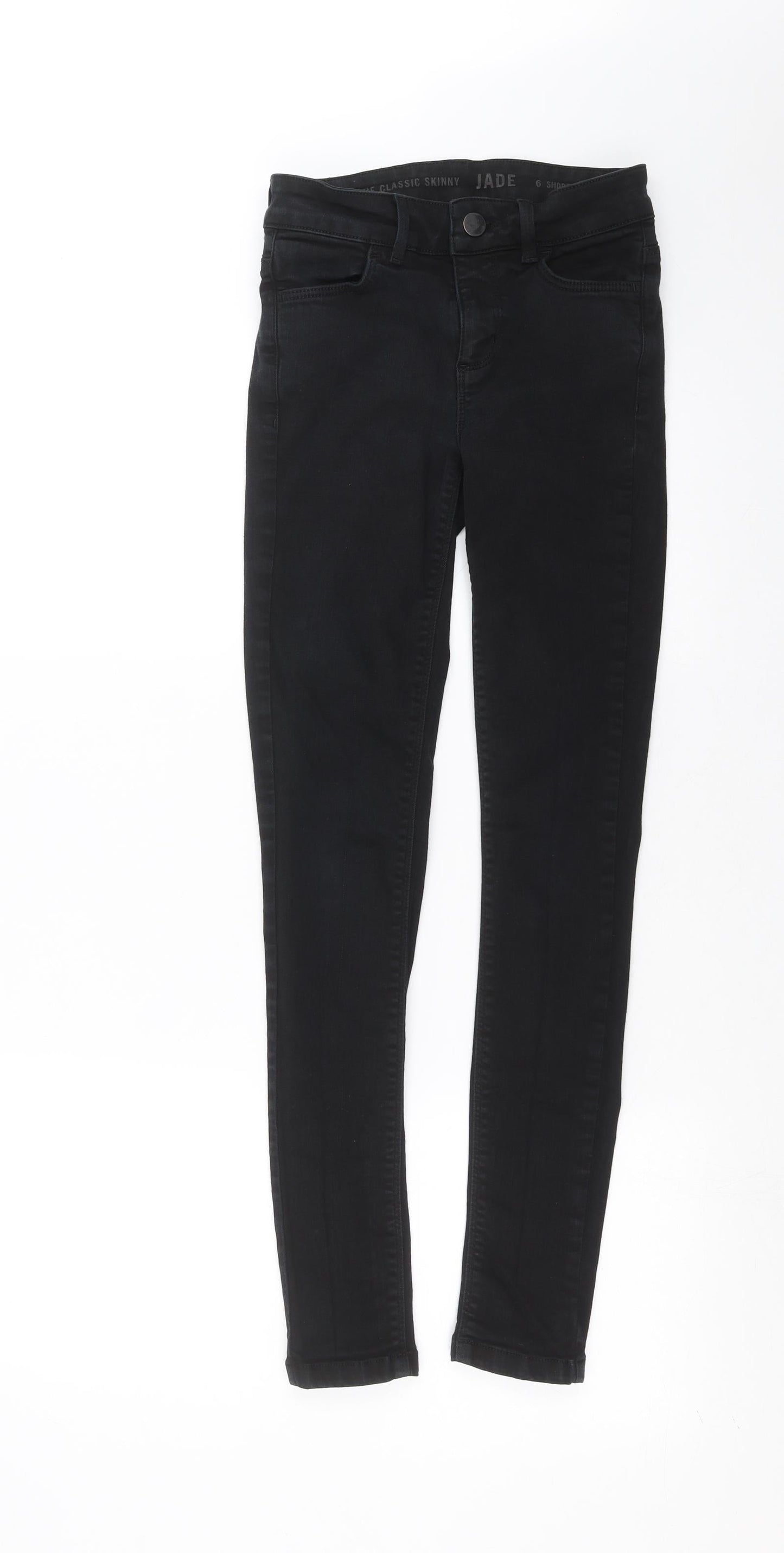 Oasis Womens Black  Denim Skinny Jeans Size 6 L28 in