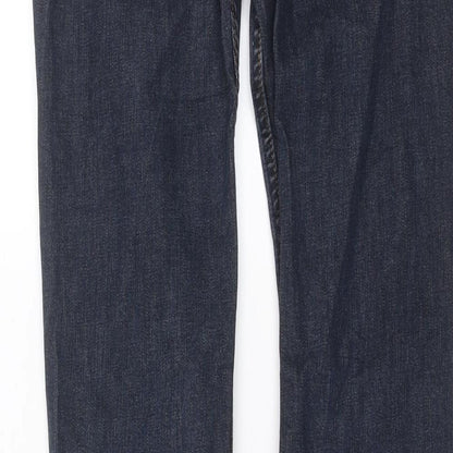Womens UK Size 29 in H&M Regular Fit Straight Blue Jeans