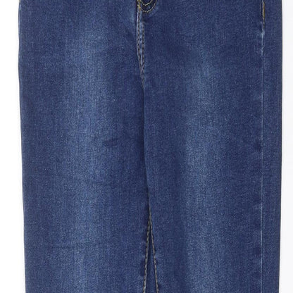 PRETTYLITTLETHING Womens Blue  Denim Skinny Jeans Size 4 L26 in