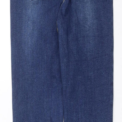 PRETTYLITTLETHING Womens Blue  Denim Skinny Jeans Size 4 L26 in