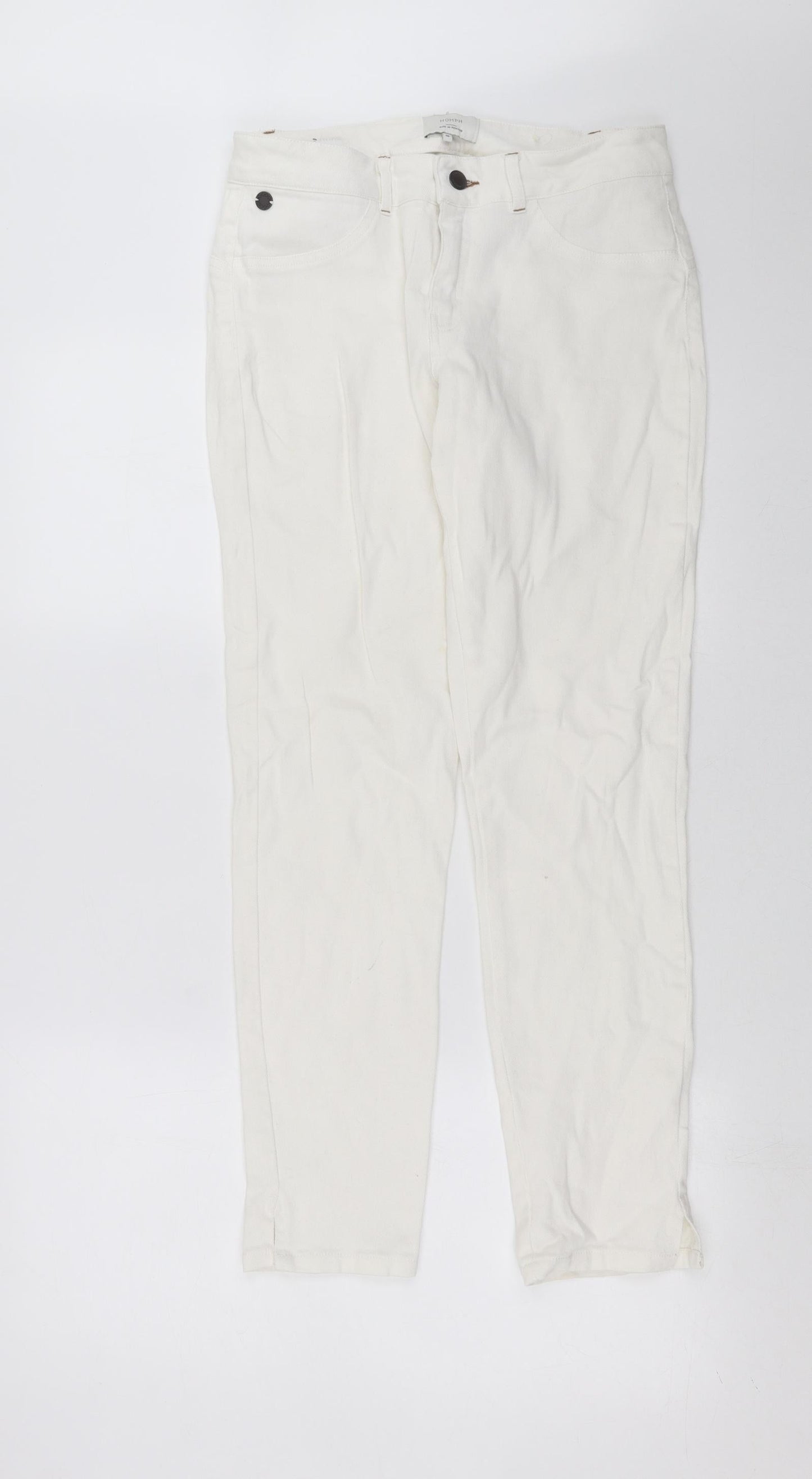 Numph Womens White  Denim Straight Jeans Size 10 L28 in