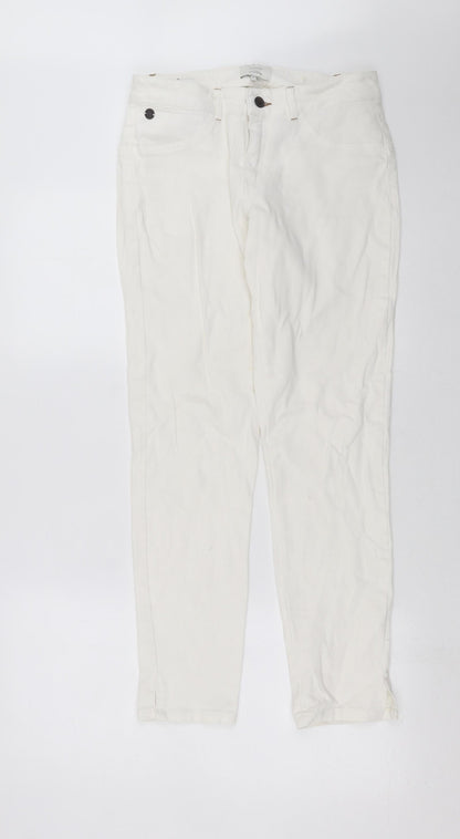 Numph Womens White  Denim Straight Jeans Size 10 L28 in
