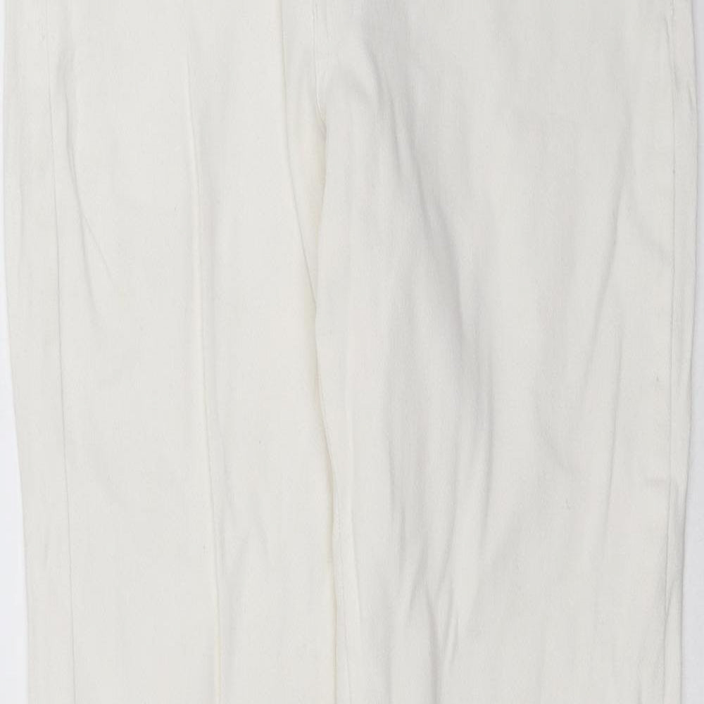 Numph Womens White  Denim Straight Jeans Size 10 L28 in
