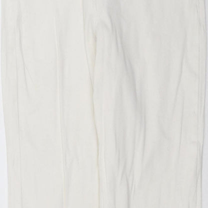 Numph Womens White  Denim Straight Jeans Size 10 L28 in