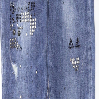 Womens UK Size S Monday Extra-Slim Fit Skinny Blue Jeans