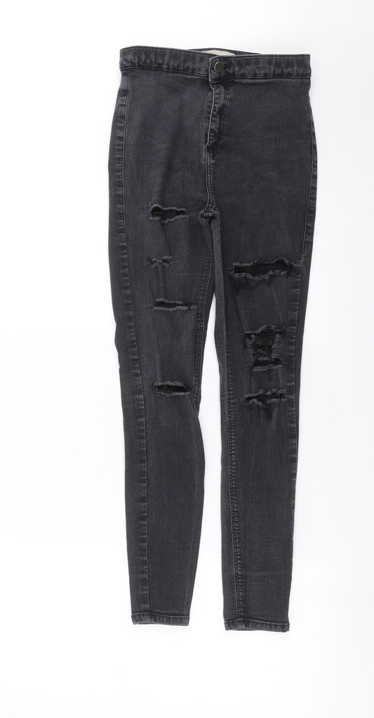 Topshop Womens Grey  Denim Skinny Jeans Size 25 in L27 in