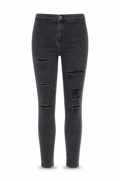 Topshop Womens Grey  Denim Skinny Jeans Size 25 in L27 in