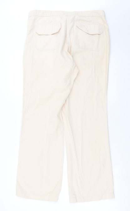 Essential Style Womens Beige   Trousers  Size 16 L29 in