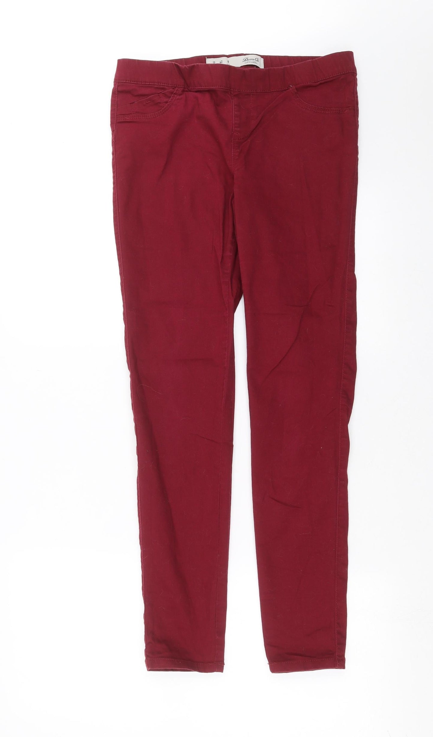 Primark Womens Purple  Denim Jegging Jeans Size 12 L28 in - burgundy