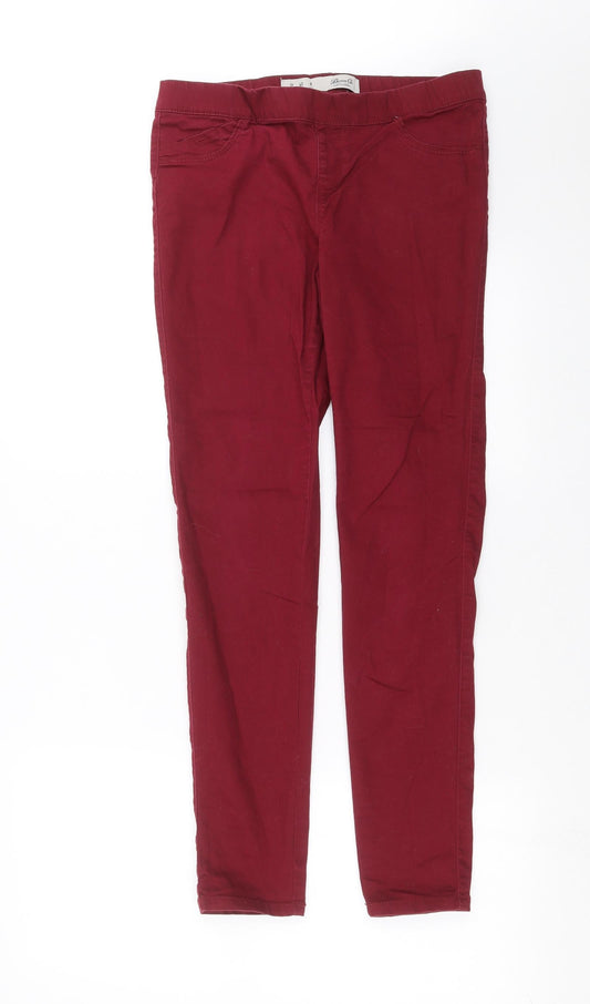 Primark Womens Purple  Denim Jegging Jeans Size 12 L28 in - burgundy
