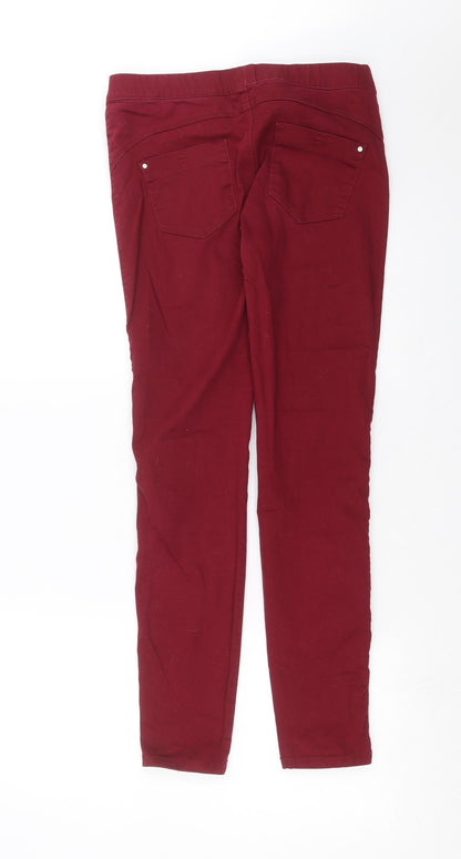 Primark Womens Purple  Denim Jegging Jeans Size 12 L28 in - burgundy