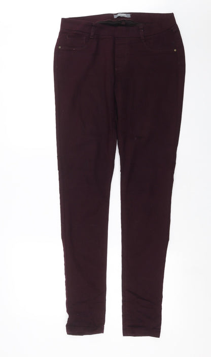 Dorothy Perkins Womens Purple  Denim Jegging Jeans Size 12 L33 in