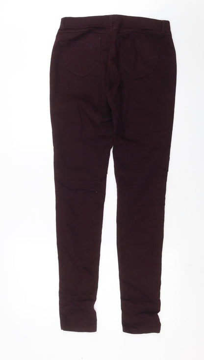 Dorothy Perkins Womens Purple  Denim Jegging Jeans Size 12 L33 in