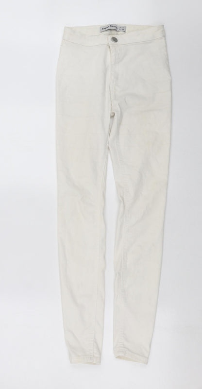 New Look Womens White  Denim Skinny Jeans Size 8 L30 in