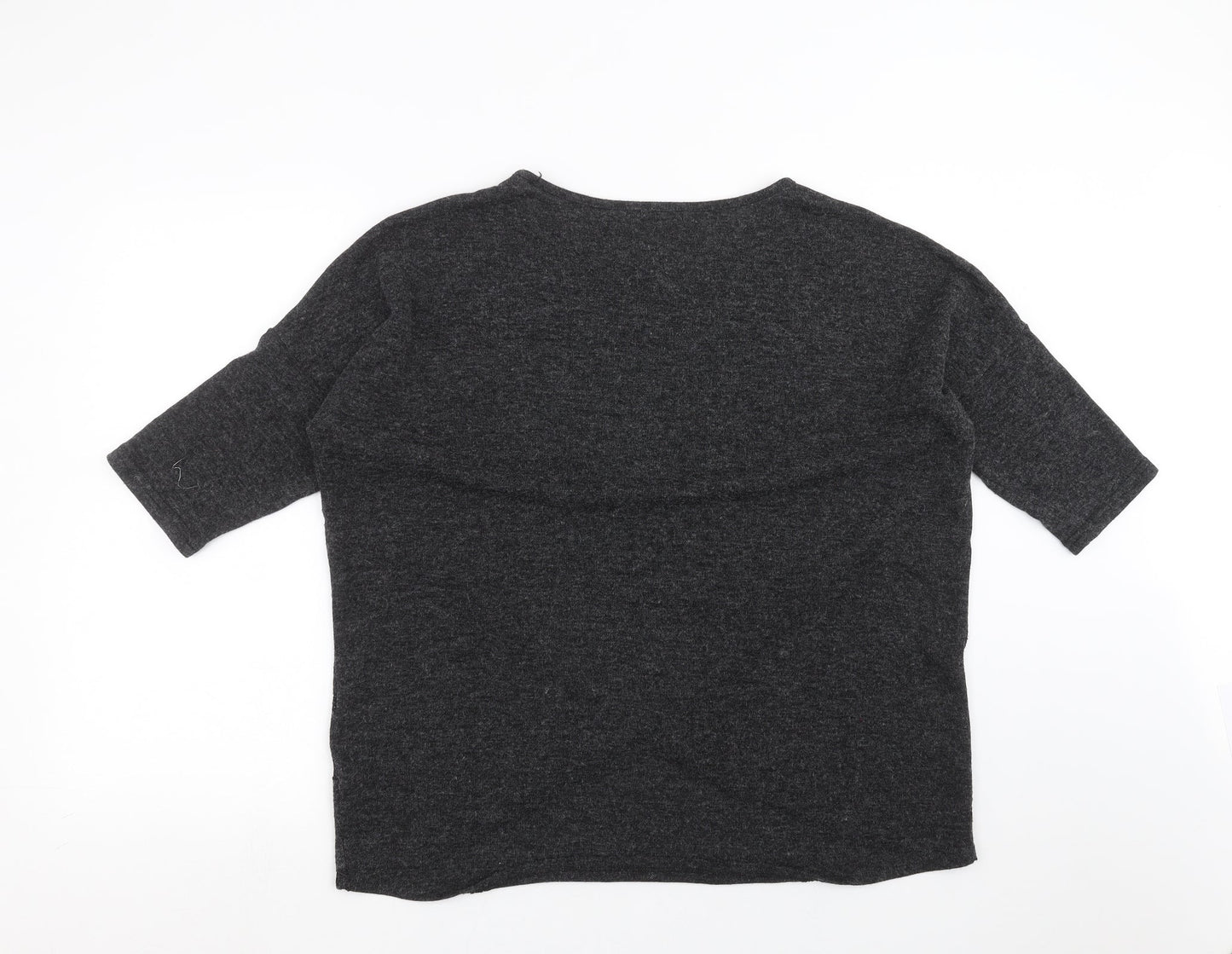 Womens UK Size L QED London Grey Pullover Jumper